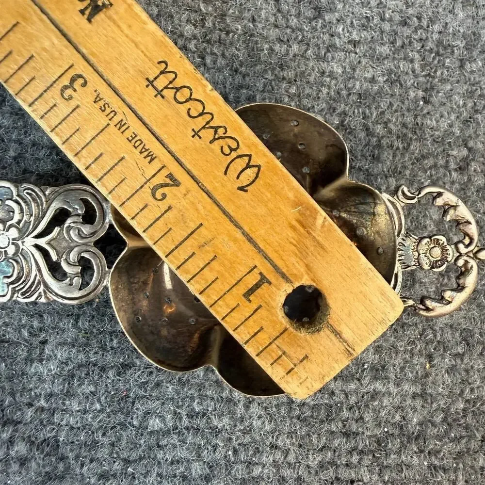 Vintage Sterling Silver 925 Tea Strainer Floral Handle Spoon Style